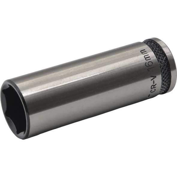 Sealey 3/8"Dr Deep Socket 16mm (Black Series)