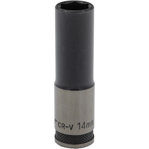 Sealey 1/2"Dr Deep Socket 14mm (Black Series)