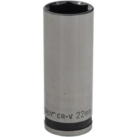Sealey 1/2"Dr Deep Socket 22mm (Black Series) AK7995.12