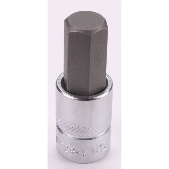 Sealey 3/8"Dr Hex Socket Bit 12mm 48mmL