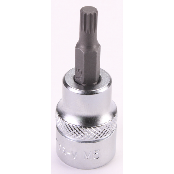 Sealey 3/8"Dr Spline Socket Bit M5 48mmL
