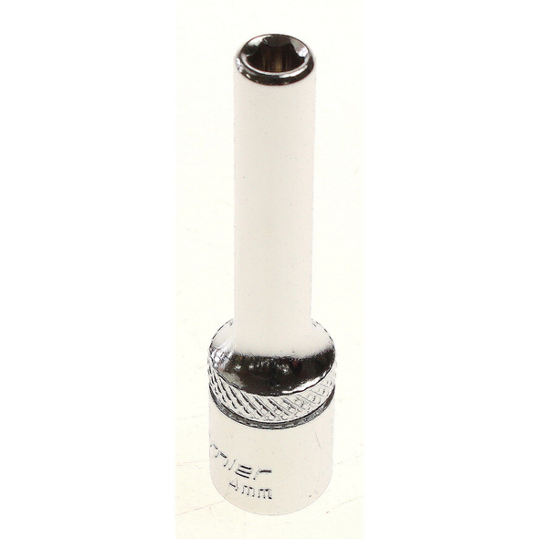 Sealey Deep socket 1/4" dr. 4mm 6pt (mirror/knurl)