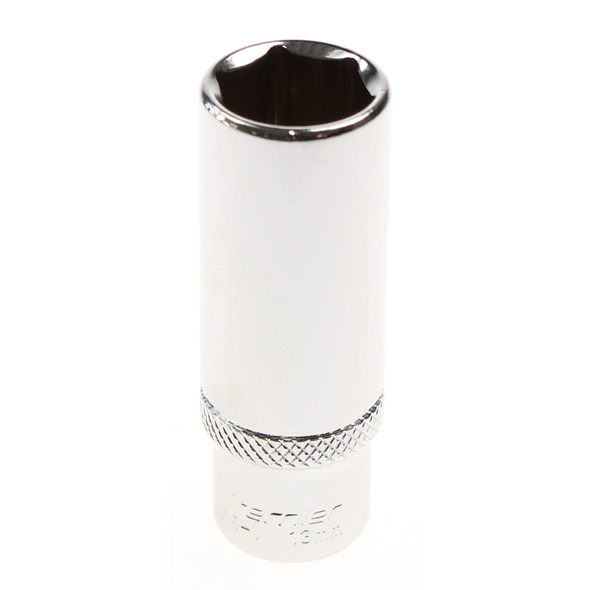 Sealey Deep socket 1/4" dr. 13mm 6pt (mirror/knurl)