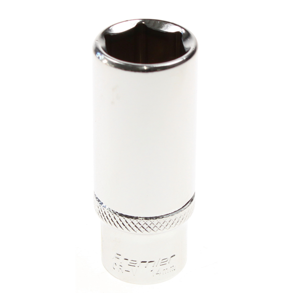 Sealey Deep socket 1/4" dr. 14mm 6pt (mirror/knurl)