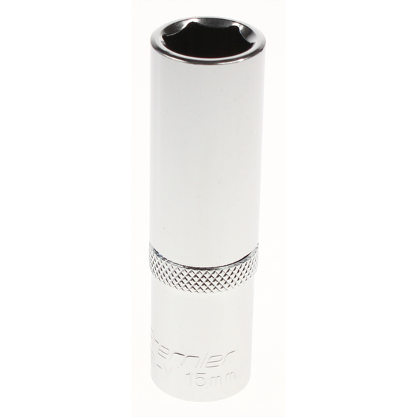 Sealey Socket 1/2"dr 15mm 'deep' (6pt)
