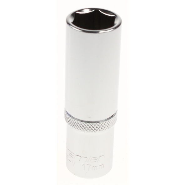 Sealey Socket 1/2"dr 17mm 'deep' (6pt)
