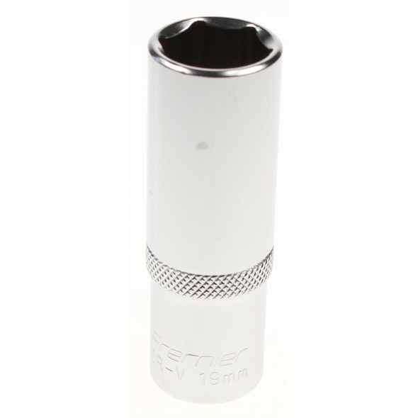 Sealey Socket 1/2"dr 19mm 'deep' (6pt)