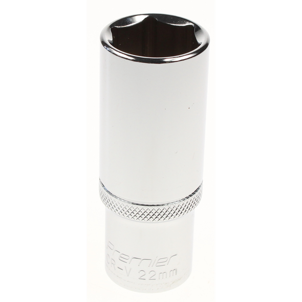 Sealey Socket 1/2"dr 22mm 'deep' (6pt)