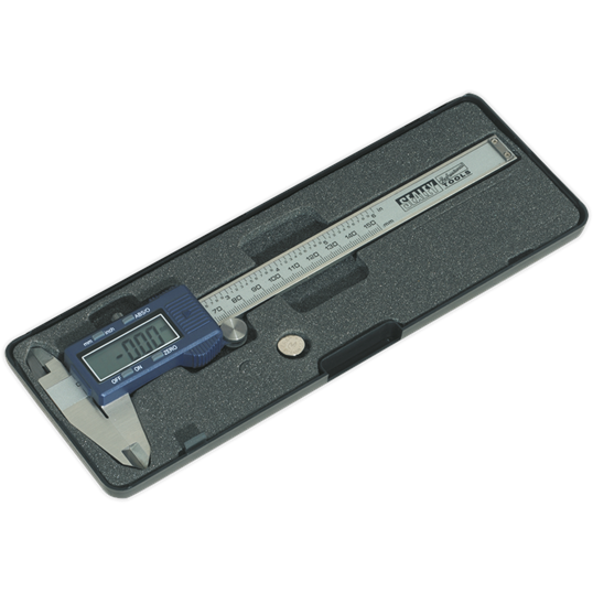 Sealey Digital Vernier Caliper 0-150mm(0-6") AK962EV Sealey - Town Tools 