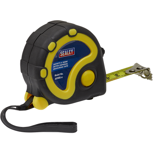 Sealey Rubber Tape Measure 3m(10ft) x 16mm Metric/Imperial AK988 Sealey - Town Tools 