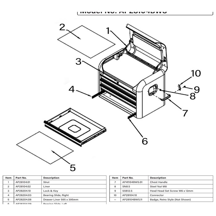 Sealey Chest handle