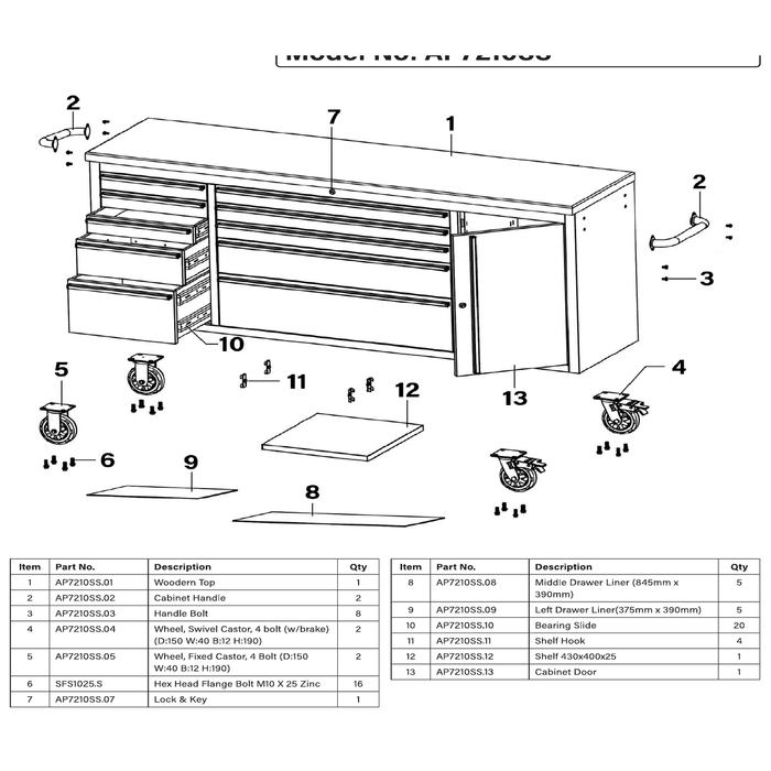 Sealey Shelf 430x400x25