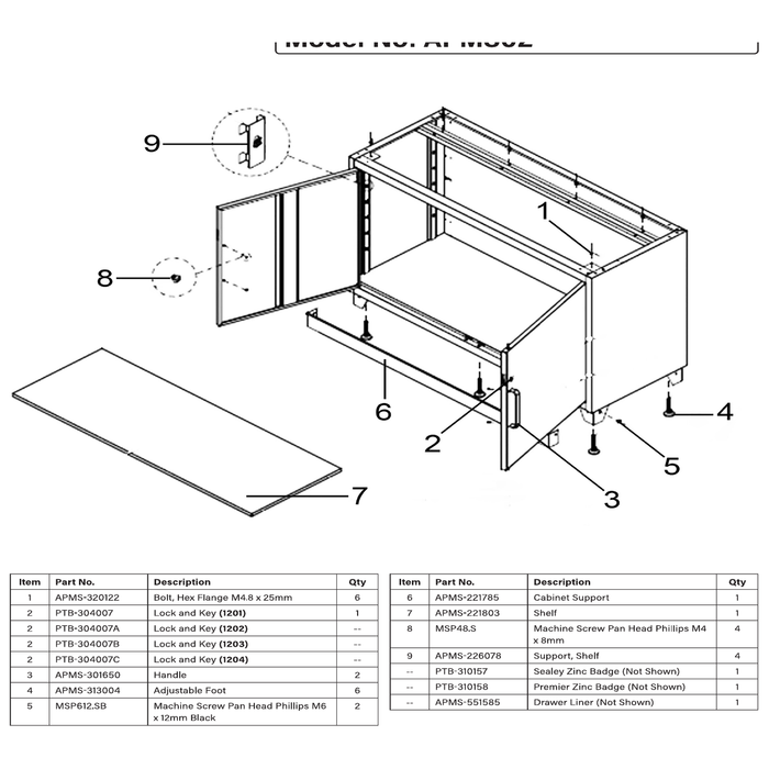 Sealey Shelf 1530x570x30