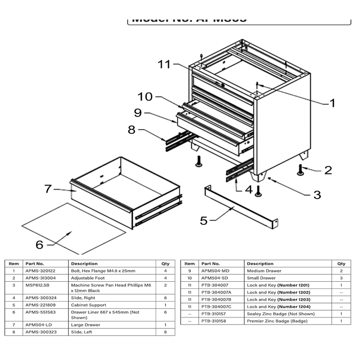 Sealey Medium Drawer