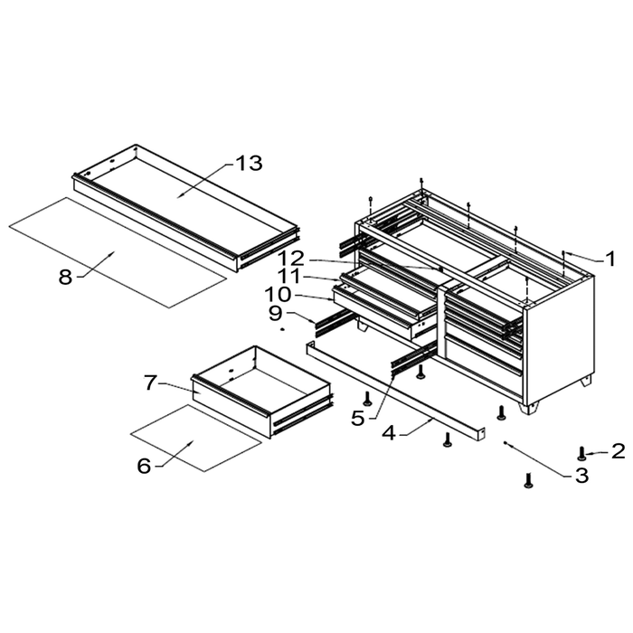 Sealey Drawer Liner 1442 x 545mm