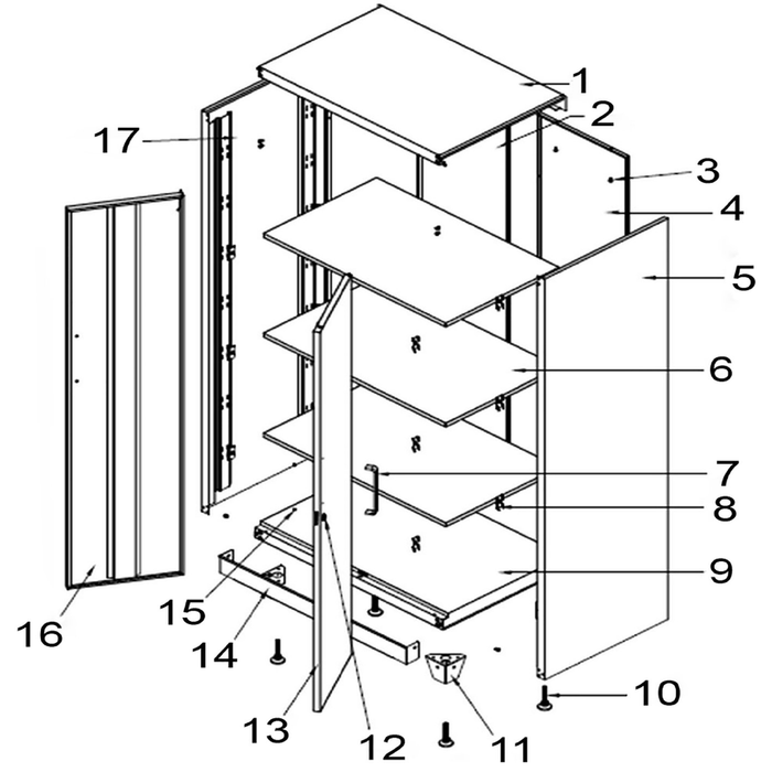 Sealey Door (right) (c/w locking bar,lock & key,handle)