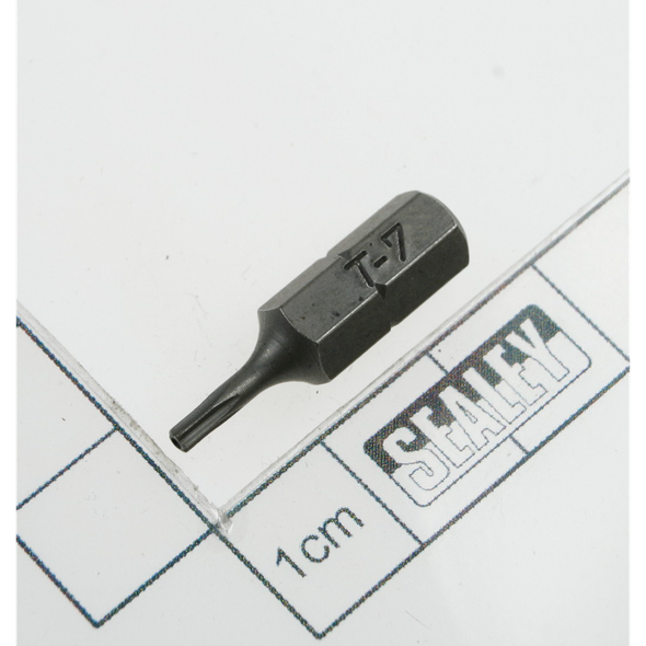 Sealey Torx bit (t7 ) 1/4 shank-25mm long-tamperproof(so)
