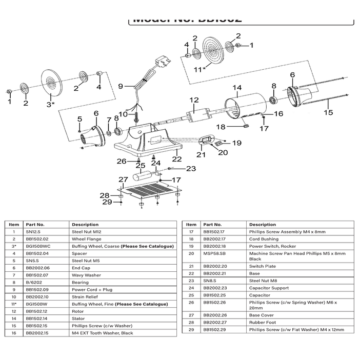 Sealey Cord bushing