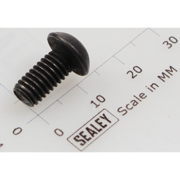 Sealey Button head socket screw m6x12 black