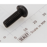 Sealey Button Head Socket Screw M6 X 16 Black BHSS616.SB