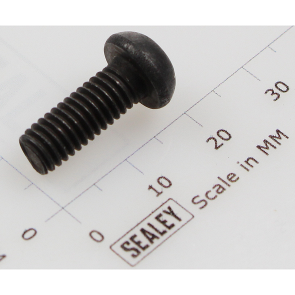 Sealey Button Head Socket Screw M6 X 16 Black