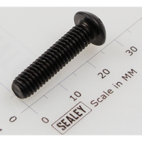 Sealey Button head socket screw m6x25 black BHSS625.SB