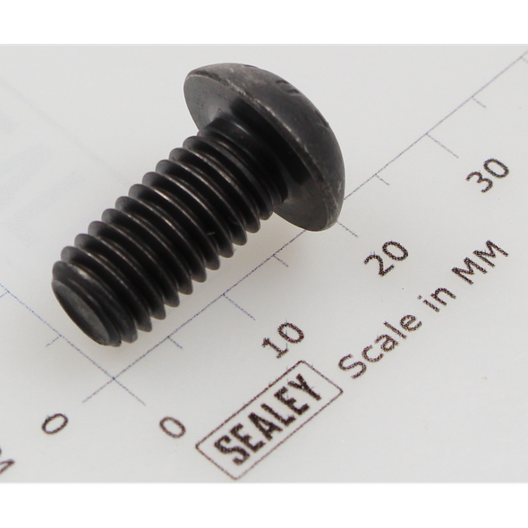 Sealey Button head socket screw m8x16 black