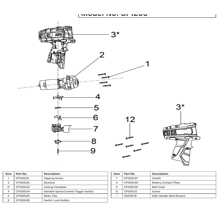 Sealey Battery Contact Plate