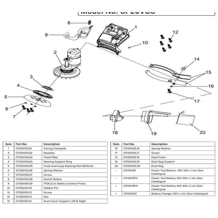Sealey Dust Cover Support Left & Right