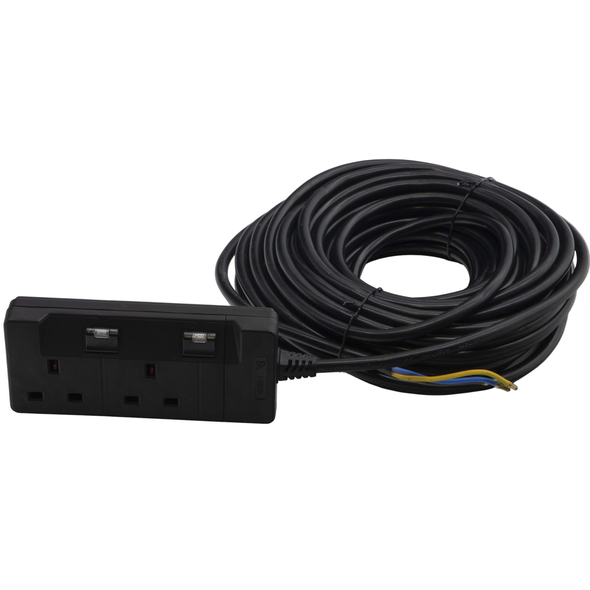 Sealey Cable w/ Twin Plug Socket 15m