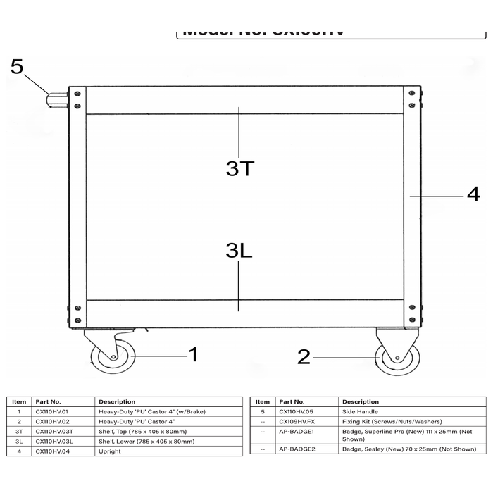 Sealey Side handle