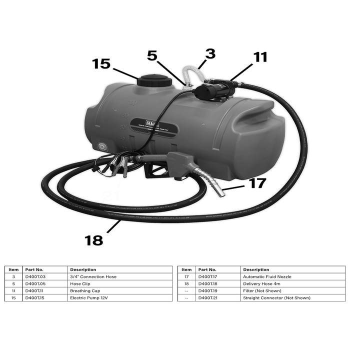 Sealey 3/4" Connection Hose