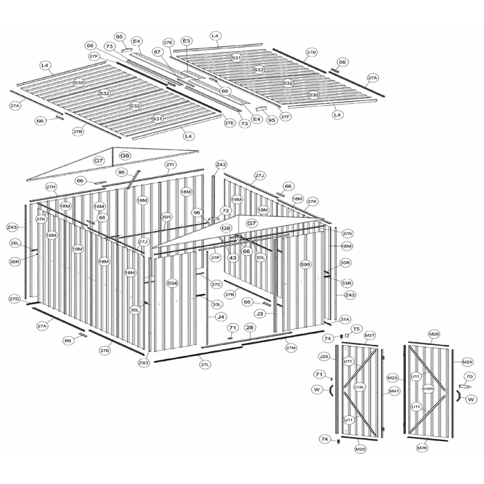 Sealey Lower Support (Front Panel R/S) (W: 22 L: 1500)