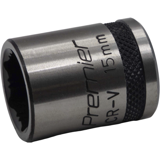Sealey Socket 3/8"Dr 15mm 'Total Lock-On' (6pt) 'Black Series'