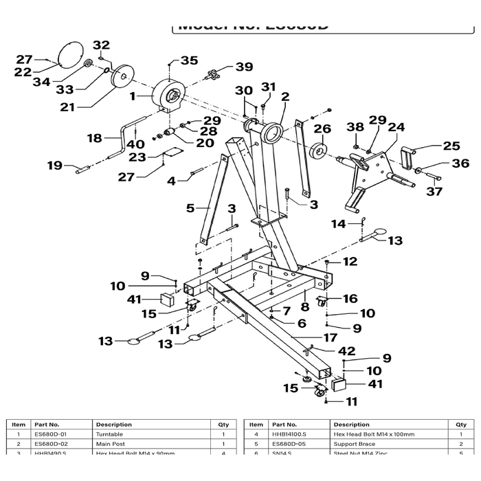 Sealey Wheel, Swivel Castor, 4-Bolt Fixing, 3"