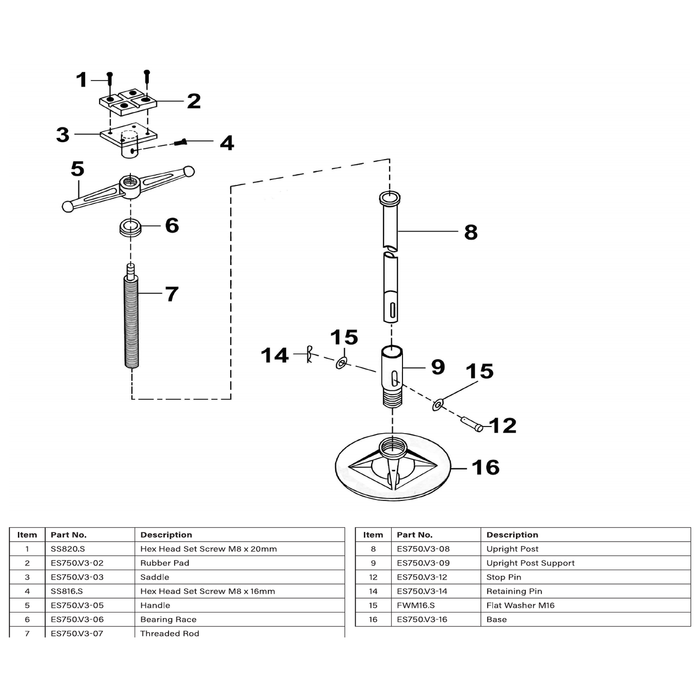 Sealey Upright Post Support