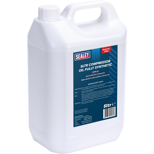 Sealey Compressor Oil Fully Synthetic 5L FSO5 Sealey - Town Tools 