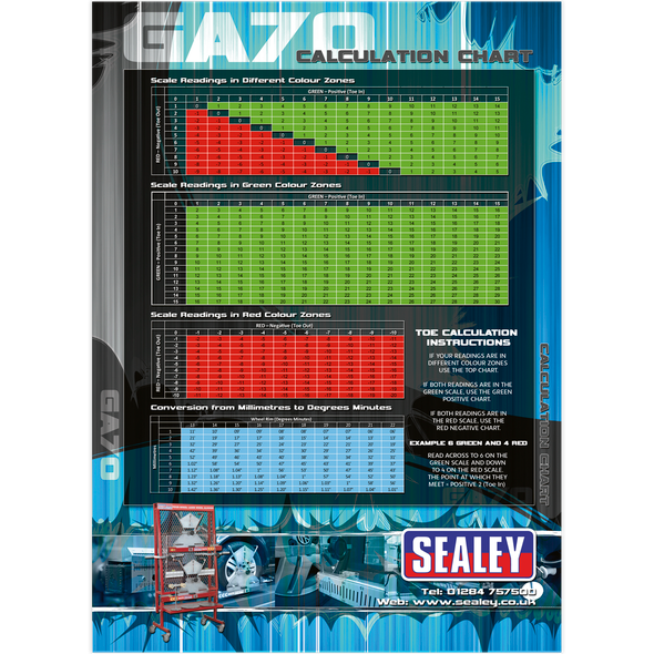 Sealey Calibration chart