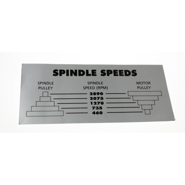 Sealey Belt speed label