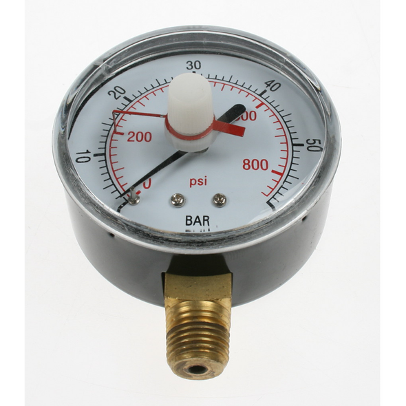 Sealey Gauge 800psi, 60mm od, btm fitting