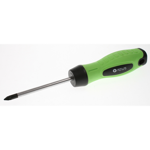 Sealey Screwdriver (pozi) 1x75mml 'hi-vis'