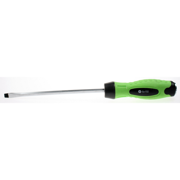 Sealey Screwdriver (slotted) 6x150mm 'hi-vis' hammer-thru
