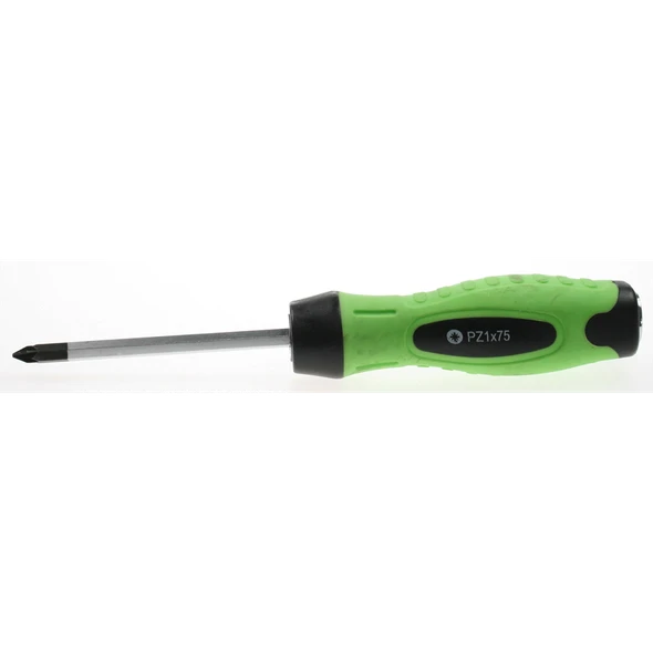 Sealey Screwdriver (pozi) 1x75mm 'hi-vis' hammer-thru
