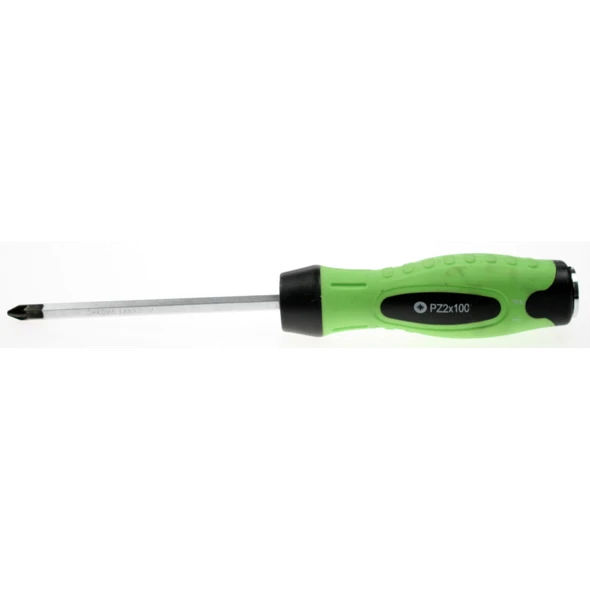 Sealey Screwdriver (pozi) 2x100mm 'hi-vis' hammer-thru