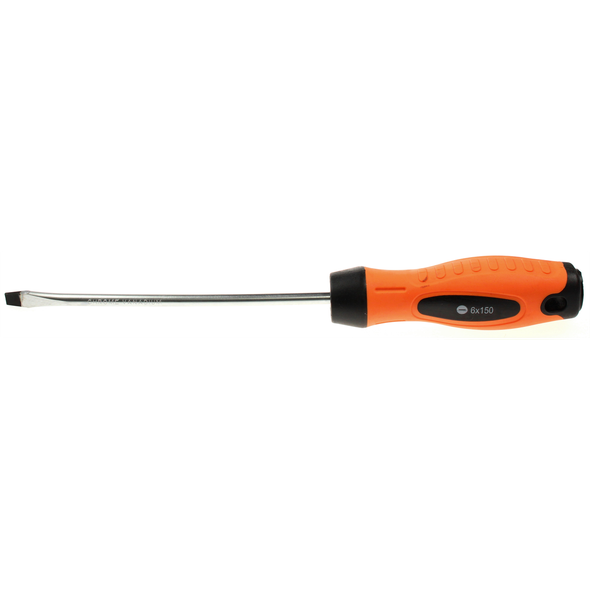 Sealey Screwdriver (slotted) 6x150mml 'hi-vis orange'