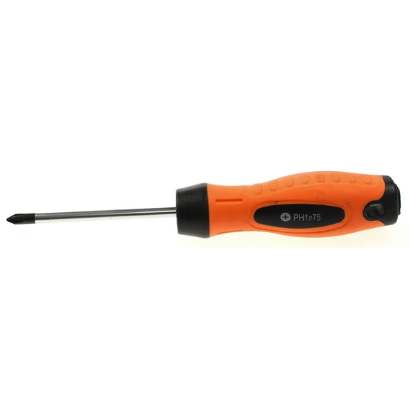 Sealey Screwdriver (phillips) 1x75mml 'hi-vis orange'