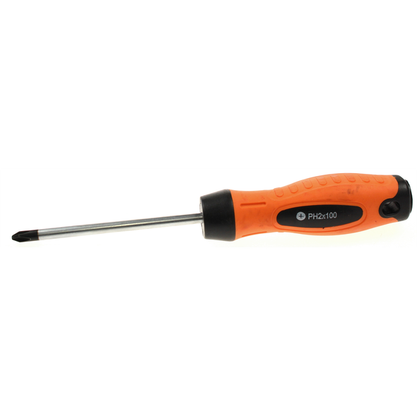 Sealey Screwdriver (phillips) 2x100mml 'hi-vis orange'
