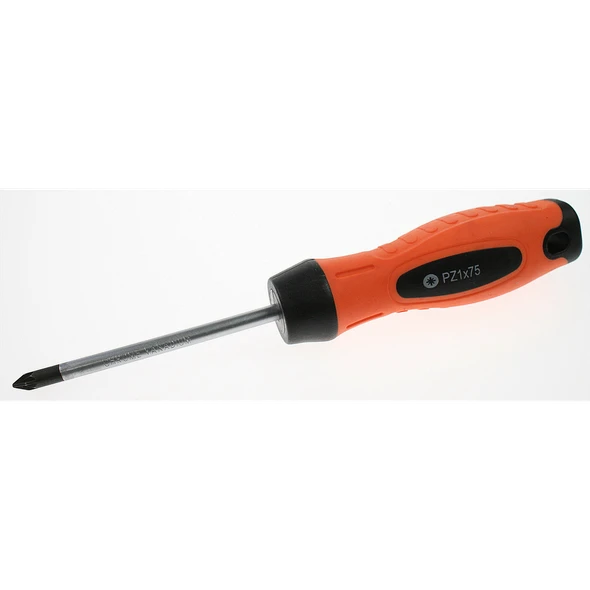 Sealey Screwdriver (pozi) 1x75mml 'hi-vis orange'