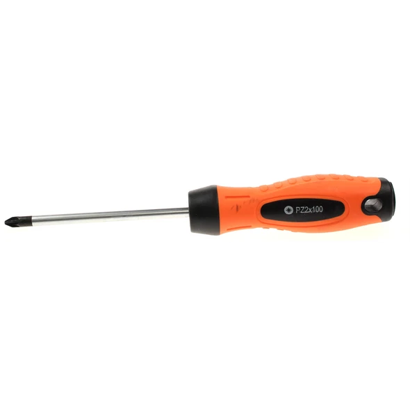 Sealey Screwdriver (pozi) 2x100mml 'hi-vis orange'