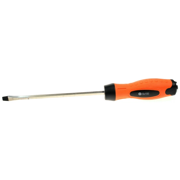 Sealey S'driver (slotted) 6x150mm 'hammer-thru' orange